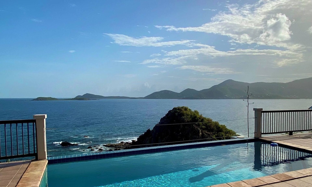 Estate Hansen Bay Villa | Cliffside, Waterfront Views at East End Seascape East End, St. John, VI