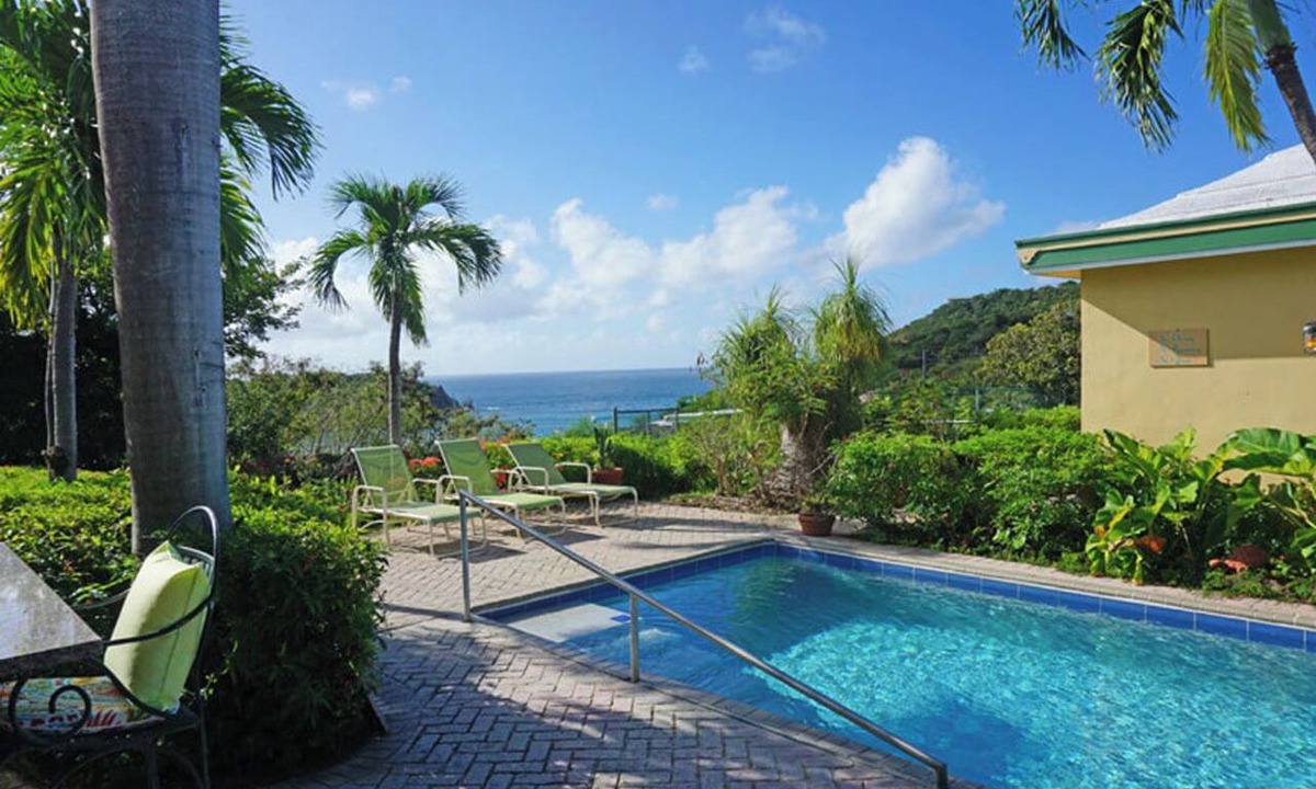 Estate Chocolate Hole and Great Cruz Bay Villa | Serve Up Relaxation: Tennis Villa with Pool, A/C, Tennis/Pickleball court and beautiful views of Great Cruz Bay