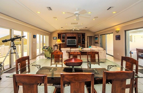 Grapetree House | East End Overlook, 3 Acre Ridgetop Estate with Dual Shore Views
