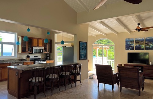 Estate Chocolate Hole and Great Cruz Bay House | Private Pool overlooking ocean, large deck on Estate Property. Great Privacy.