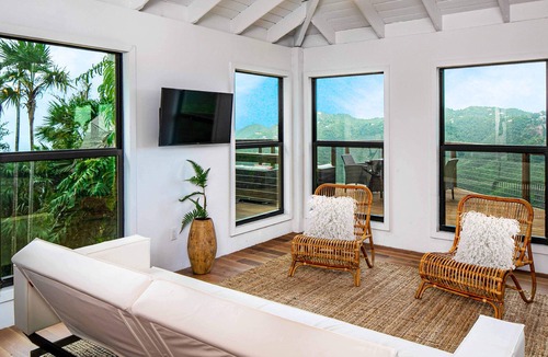 Upper Carolina House | Bright and Modern Villa with Stunning Views of North Shore and Coral Bay