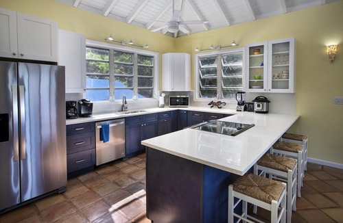 Estate Frenchman Bay Villa | CalypsoBlu - Beautiful views of Morningstar Beach and the cruise ships entering and leaving port!