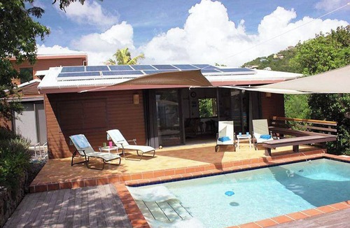 Fish Bay Villa | Escape to "Over the Rainbow" – your own private Caribbean cottage complete with a private pool, ocean view, and a/c. Experience tranquility in a stunning tropical paradise. Book your dream getaway today!