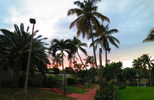 Estate Nisky Villa | Garden Bedroom with 2 Queen Beds and Private Garden Patio.