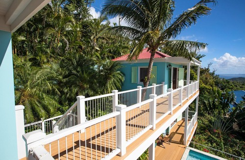 Maho Bay Quarter Villa | Great Turtle Villa, All Solar, Luxury Villa with Super Views/Pool/2-8 Guests