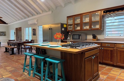 Estate La Vallee Villa | Location! Walk to Cane Bay beach & restaurants! Private pool, sunset bar, view!