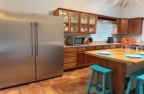 Estate La Vallee Villa | Location! Walk to Cane Bay beach & restaurants! Private pool, sunset bar, view!