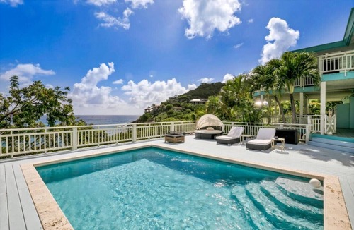 Estate Chocolate Hole and Great Cruz Bay Villa | Luxury St. John Waterfront Villa | SeaGate 5BR w/Living Reef, Pool, Near Cruz Bay
