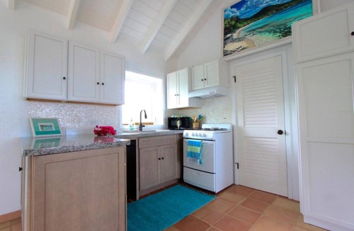 Lower Carolina House | Mesmerizing view with pool 2 bedroom stone cottage in Coral Bay