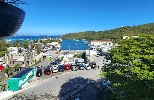 Estate Enighed Condo | Penthouse condo downtown Cruz Bay with amazing ocean views!