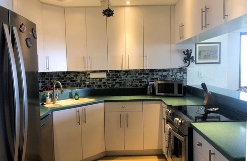 Orange Grove Condo | Spacious BEACHFRONT Condo with STUNNING Buck Island & Sea Views.