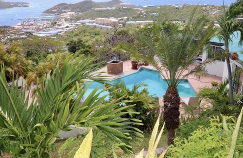 Estate Solberg Villa | Spectacular View of St Thomas Harbor from both floors & Pool at Bettye’s Villa.