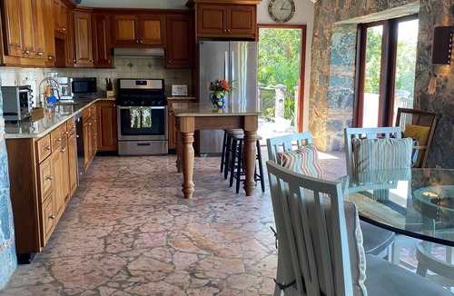 Great Cruz Bay House | Villa Bijou - Stonework w/conch shells, A/C throughout, Pool, Solar Power backup