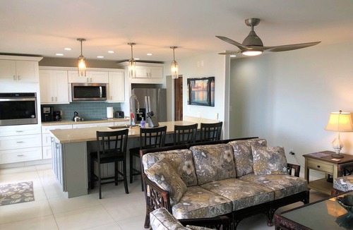 Estate Golden Rock Condo | WE SHELL SEA - 2 bed/2 bath beachfront condo- beach and pool.