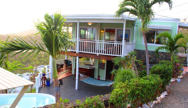 4 bedroom, 4 bathroom. Private Pool, Ocean views. Chocolate Hole, Cruz Bay.