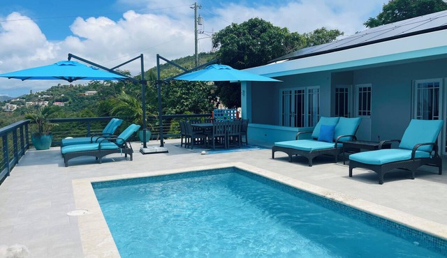 4BR Prime location, Ocean view, Backup Power, Strong Wifi, Jeep Rental Available in St Thomas