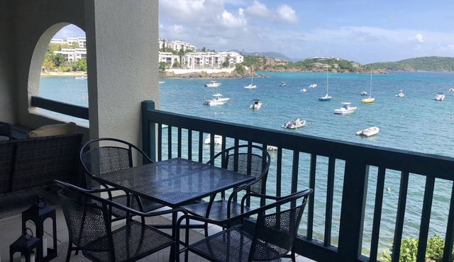Beachfront Cowpet Bay West 2br/2ba with King Beds, Generator, Pool