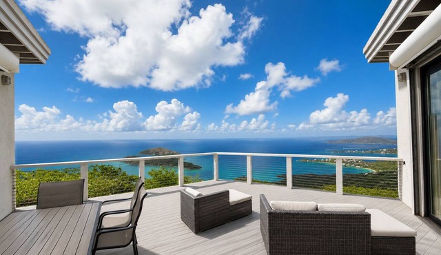 Caribbean Hillside Retreat Ocean Views Minutes to Hull Bay & Magens Bay in St Thomas