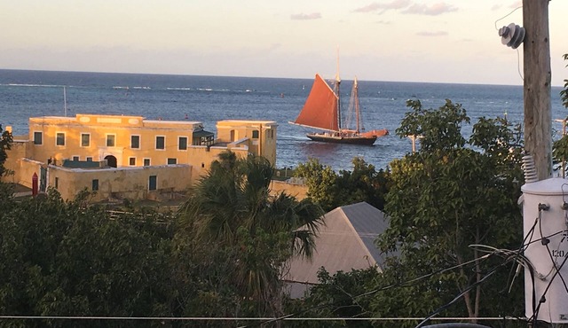 Downtown Christiansted 2BR/1BA in iconic Coff House villa with panoramic views