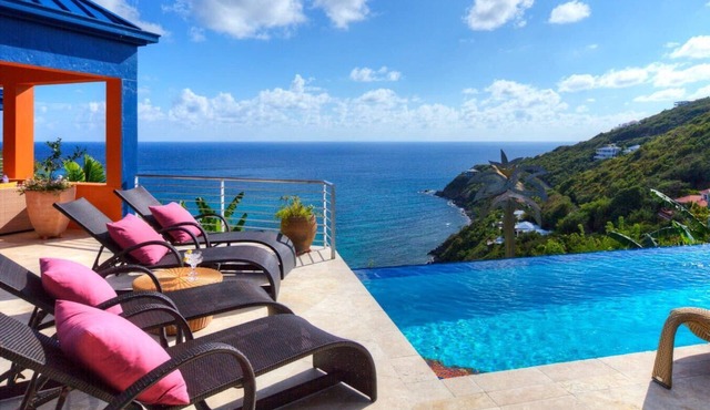 Mare Blu Villa | Ocean Views & Pool | by BookVI in Cruz Bay