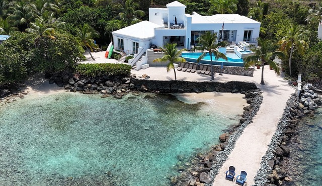 "ONE BEACH ROAD Villa", St Thomas VI, 6 Bedroom, 5 1/2 Bath Beachfront Oasis in St. Thomas