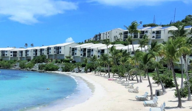 St Thomas 3BR Oceanside Villa with Views: Steps to Beach, Pool & Restaurants in Charlotte Amalie