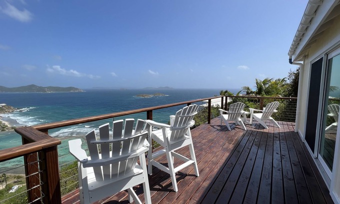 Estate Concordia A House | Private, recently renovated villa with 7-island view near Salt Pond!