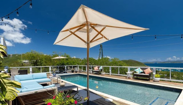 4BR Villa, Private Pool, 360° Ocean Views in St. Thomas